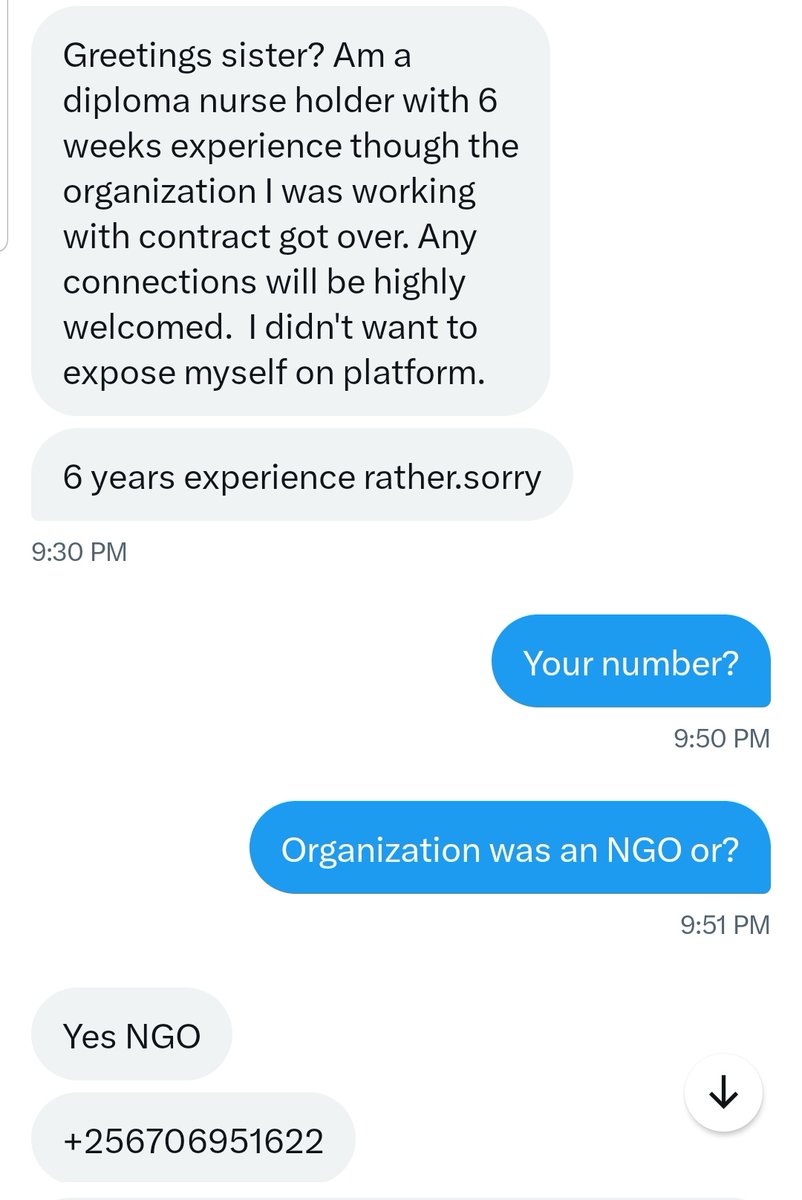 Karungisera2's tweet photo. One of my Ugandan followers, a nurse is looking for a job. If you have got any offers, reach out to 0706951622. https://t.co/0BoSUDSaRR