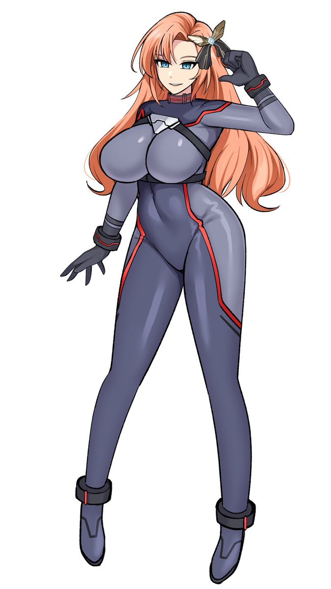 ソフィアさんのスーツデザイン、
監獄惑星の囚人服なので
おっぱいベルトとか手枷とか足枷っぽい
デザイン多めにして拘束されてる感じを
出してます。手の模様は江戸時代に
罪人が掘られてた刺青モチーフ 