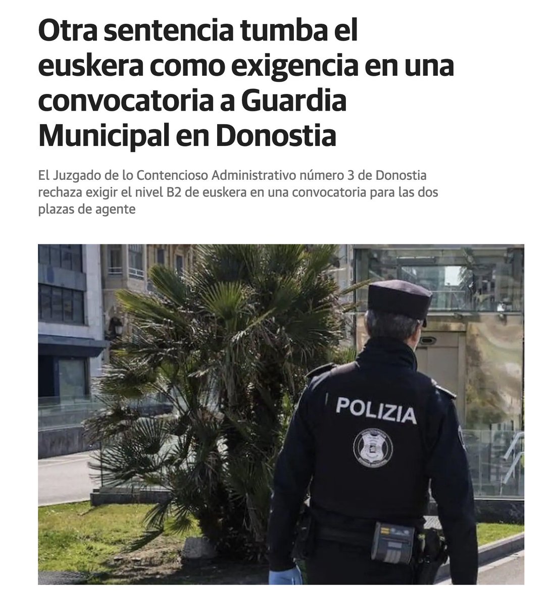 ehbilduAmasaVil's tweet photo. Hau oso larria da. Botere judizialetik euskararen eta euskaldunon hizkuntza eskubideen aurkako beste epai bat.
Noiz arte jasan behar dugu euskararen zapalketa?
Erakunde publiko eta funtzionario guztiekin euskaraz komunikatzeko eskubide osoa dugu. Eta kitto!
#Euskara #Erasoa https://t.co/BMu5jeq4fs
