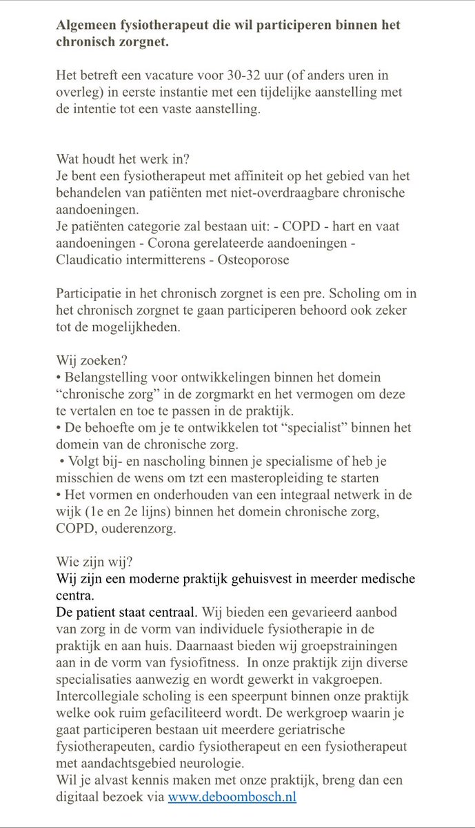 Nieuwe collega gezocht
Wie wil ons team komen versterken?