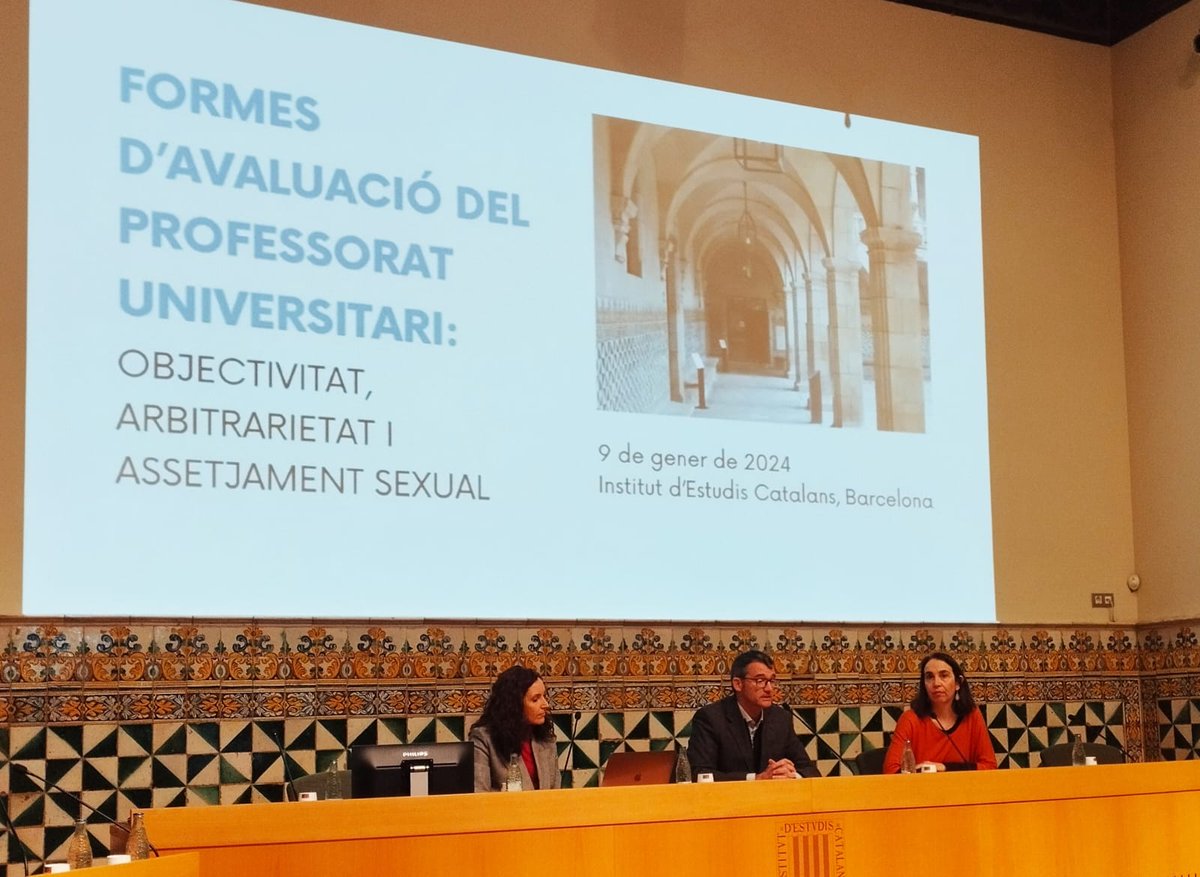 Esteve Arboix posa de manifest a la inauguració de la jornada la importància de tenir en compte els biaixos de gènere a l'avaluació del professorat: cal adoptar mesures no només per justícia social sinó per no perdre el talent femení