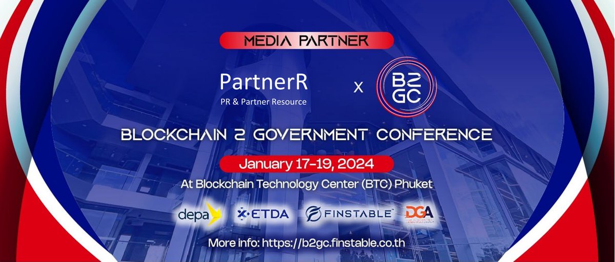 FinstableCo's tweet photo. 🤝 Big opportunity! @PartnerRweb3 joins our Media Partners for the #B2GC event!
Your ticket to a decentralized world awaits 🌐
For more information » https://t.co/j1T1yecZm8
Contact us for media partnership inquiry!
#PartnerR #Finstable #DigitalTransformation #Blockchain #Web3 https://t.co/GcnoqyxGw6