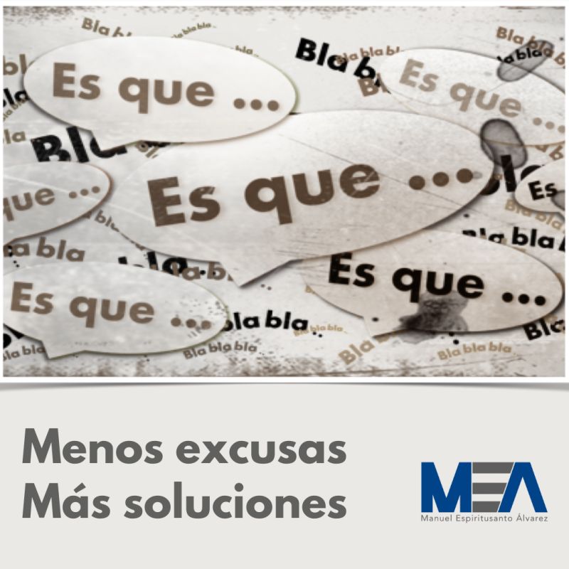 A mi no me gustan los “Esquerosos” y a ti ¿?

Es el nombre que le he puesto a los que contestan siempre con excusas

➜ Es que no puedo
➜ Es que no me acordé
➜ Es que no me lo apunté
➜ Es que no me ha llegado el pedido.