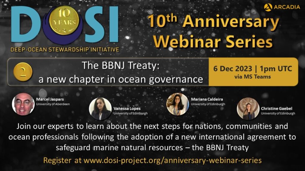 ▶️In case you missed it! The 2nd #webinar in our #DOSI10thAnniversarySeries is now available to watch. Learn about the next steps for the #BBNJTreaty and what this new chapter of #OceanGovernance will mean for the #DeepOcean. 🌍🌊 👉youtube.com/watch?v=6xtpmQ…