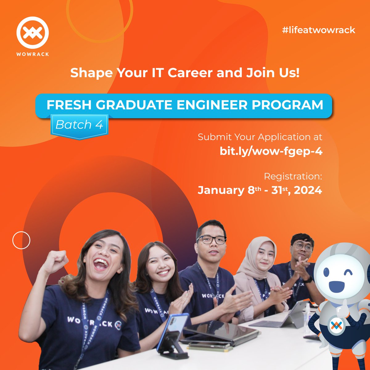 wowrackid's tweet photo. Calling all FRESH GRADUATES! Get FREE 6-month training &amp; allowance money!🌟

Seize this chance for skill development &amp; potential full-time role at Wowrack!

📅 Registration open until January 31, 2024
🔗Apply here: https://t.co/SHGehCRofB

Izin tag kak @ezash @hrdbacot @f2aldi 🙌 https://t.co/Yivl8yXv0e