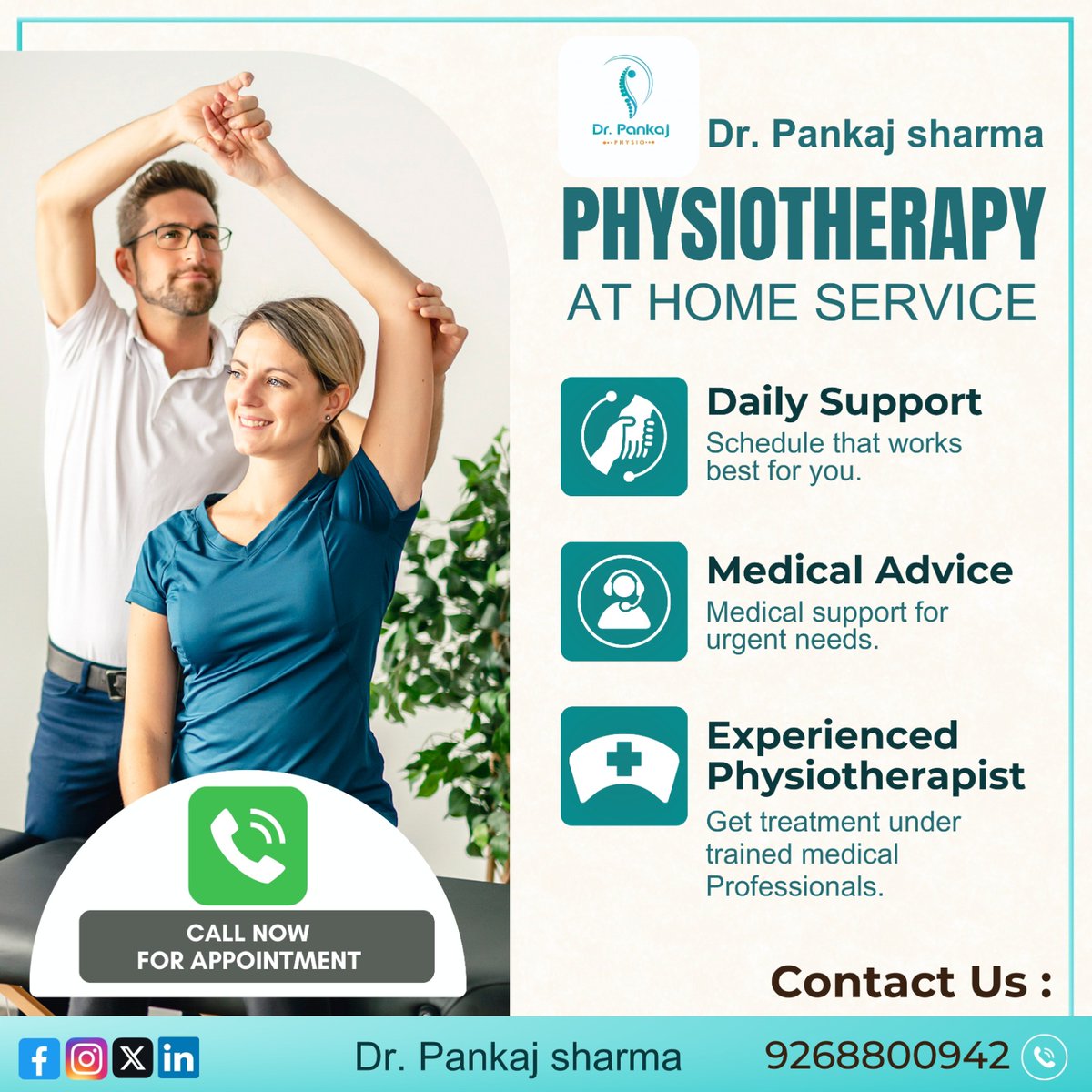 physiodrpankaj's tweet photo. Your well-being, your area. Welcome to the comforts of home-based professional physiotherapy.
#PhysiotherapyAtHome #PhysiotherapistCare #PhysiotherapyClinicWellness #HealingHands #TherapyExperts #WellnessThroughPhysio #PhysioCareHub #RestoreAndRevive #PhysioRecovery #Gurgaon https://t.co/CXicAJqh4K