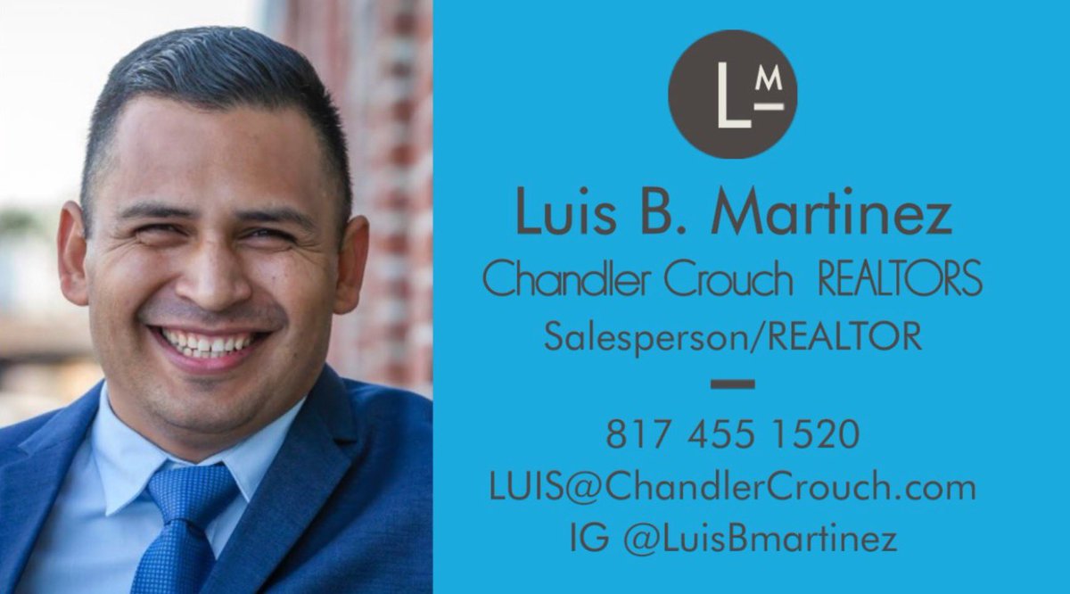 luissalvy's tweet photo. Allow me to help your friends and family in #fortworth #realtor https://t.co/5RVUiuTFsJ