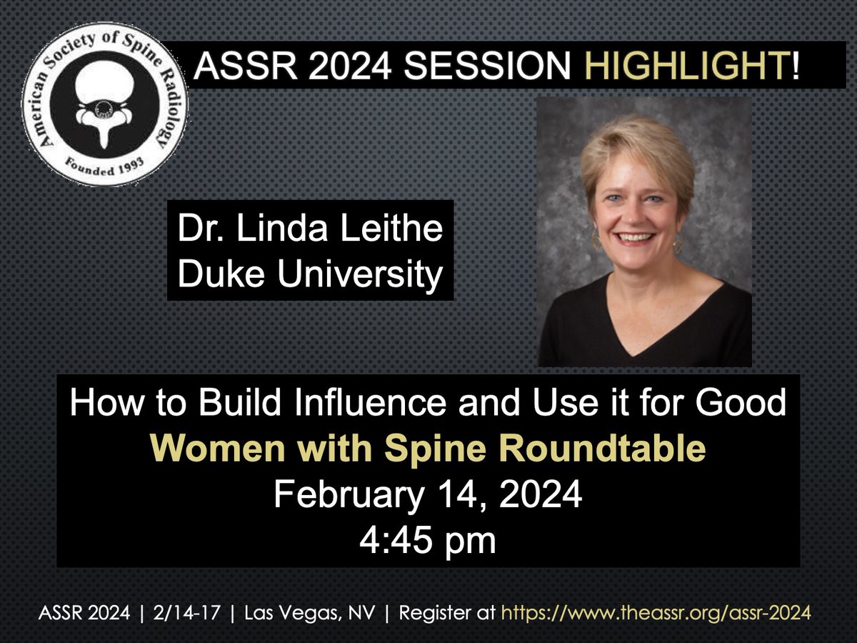 Don't miss the Women with Spine Roundtable at #ASSR24 Get tips on building influence from @LindaGr4510 @WendeNGibbs @AnoushehSayah