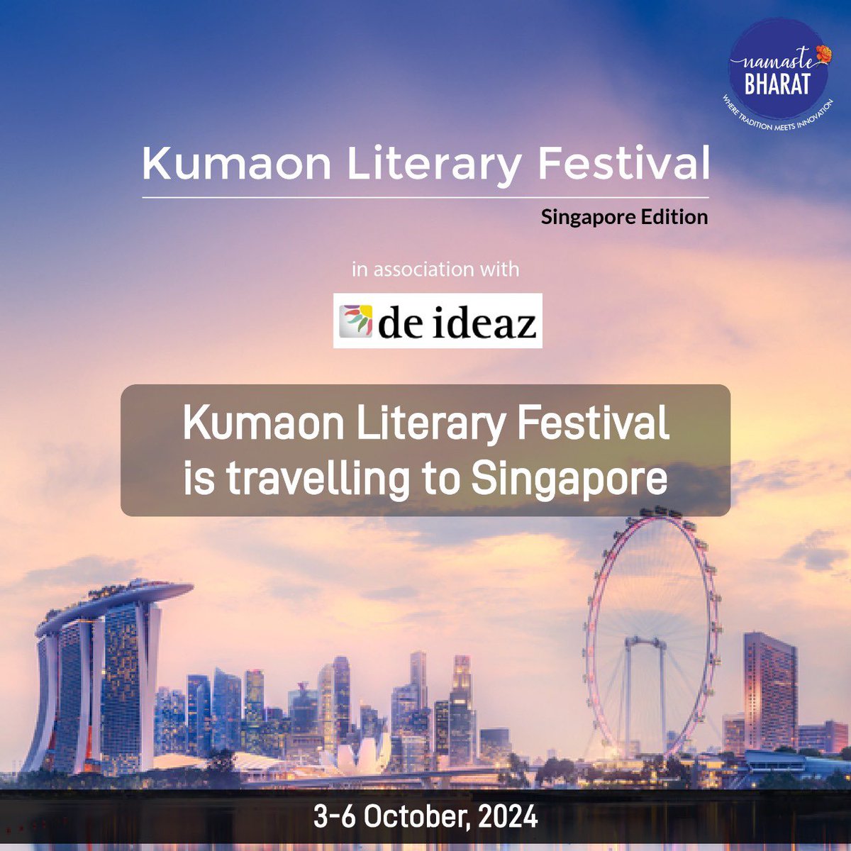 In view of enthusiastic response to Singapore Edition of @KumaonLitFest the organisers and our Singapore partners have decided to have more sessions than initially planned. Therefore, we have shifted the festival to new dates. #KumaonLitFest