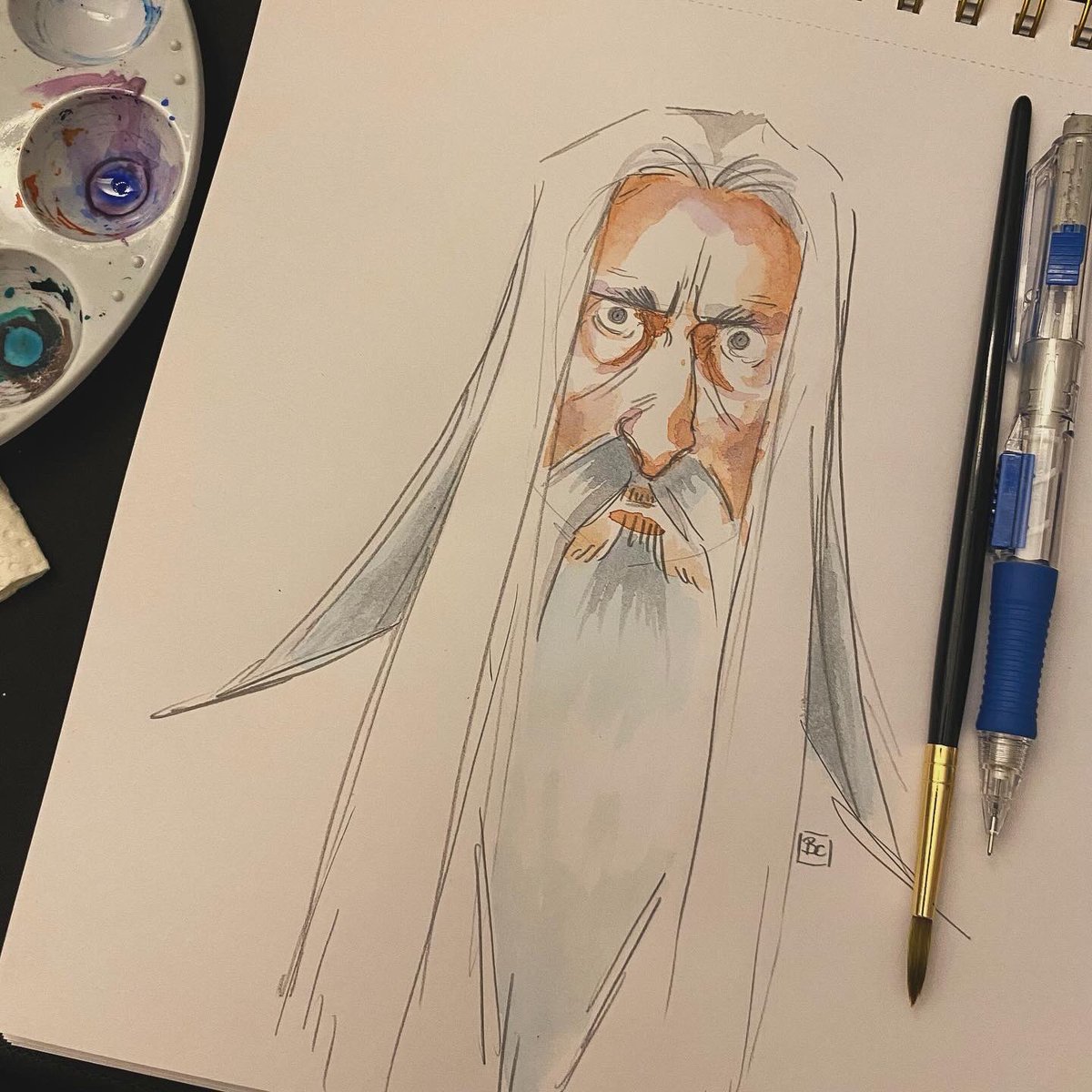 BeaTheBeet's tweet photo. Saruman the White! 
I really like how this turned out 😂 https://t.co/vY1i2swxin