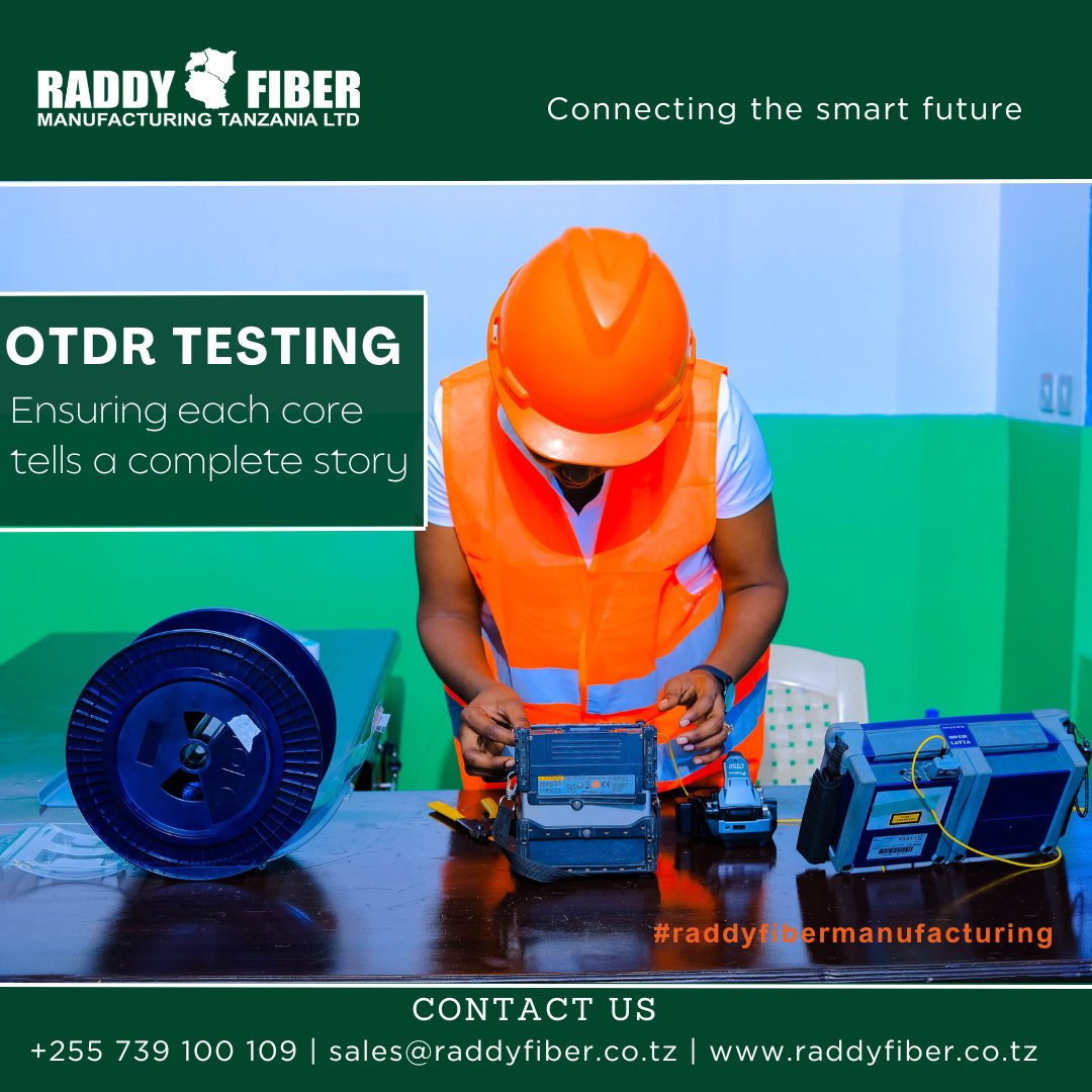 raddyfibertz's tweet photo. Quality in every pulse: Our engineers delve into OTDR testing, revealing and rectifying faults to guarantee performance, reliability, and #quality in our #fiberopticcables. Ensuring each core tells a complete story in your network. #Tanzania #raddyfibermanufacturing https://t.co/BFY1g2hTOq