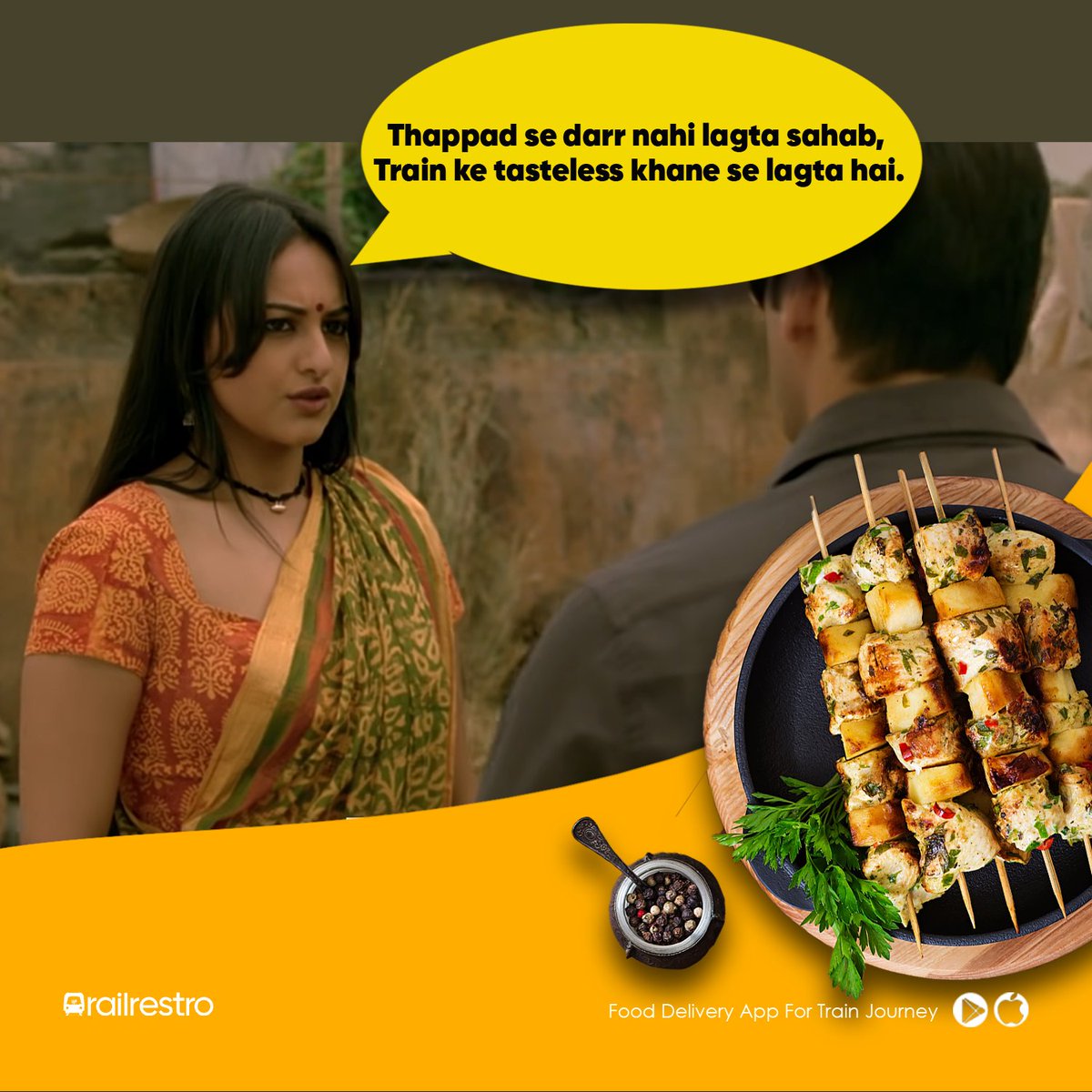 Railrestro's tweet photo. Are you afraid of unhygienic tasteless food on trains? Then order from RailRestro.

Download App &amp; Order Now: https://t.co/b1HIvuWWQx or Visit Website: https://t.co/3ZiFAUn8k9

#trainfood #foodontrain #railrestro #trainjourney #dabang #salmankhan #moviemims #ordernow #clickwithRR https://t.co/ynbwg7hVMI