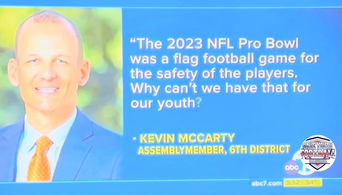 The entire problem with the State attempting to ban youth 🏈 has been the lack of transparency from @AsmKevinMcCarty on why we should do it. 

This is NOT a reason to ban the sport. It’s his opinion, not based on anything rational. 

Come on Sacramento, you gotta do better.