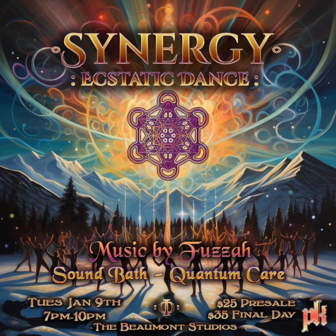 QuantumCareCa's tweet photo. Dance into transformation! ✨
Join Synergy Ecstatic Dance experience featuring a Quantum Care Sound Bath. 🎶

This safe, sober space invites authentic expression and deep listening.

🗓️ Tue, Jan 9 | 7-10 PM
📍 The Beaumont Studios, Vancouver
🎟️ $35
🔗 https://t.co/0j6Qfqn2tL
#YVR https://t.co/raFuVB4WxH