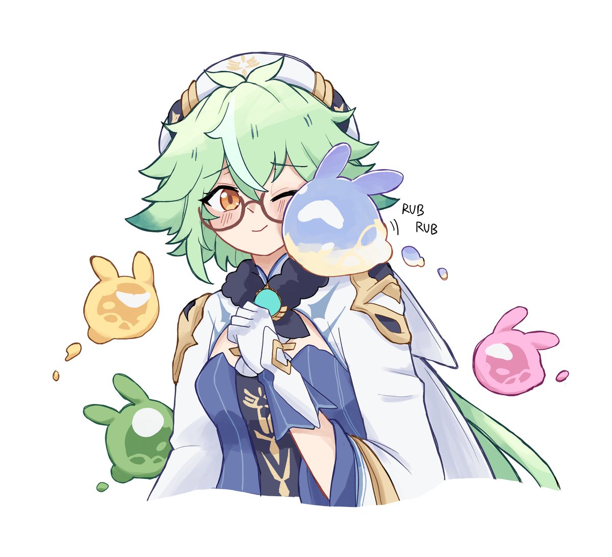 ranruns6308's tweet photo. Got a new seelie for her #sucrose #GenshinImpact https://t.co/yKjv2kYelm