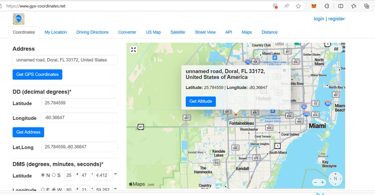 mad_clovers's tweet photo. 🤔🤨👀🛸 #Aliens #UFO #MiamiMall #Antarctica #IceShield #ProjectBlueBeam @KingXRP33
So I personally did a little search on the latitude and longitude of the miami mall. found this little odd thing.
Put in backwards and where does it go??????
Antarctica? Thats interesting....👽🛸