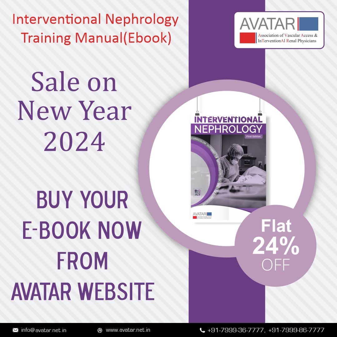 Welcoming Year 2024 with Flat 24% off on Interventional Nephrology E-Book and access the knowledge from your available devices Subscribe now @AVATAROrg avatar.net.in/Home/book_type