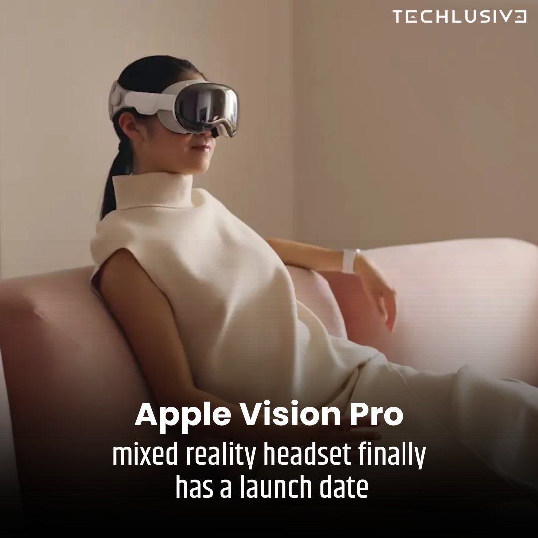 TechlusiveOFCL's tweet photo. Nearly six months after the announcement, Apple Vision Pro will go up for pre-orders later this month while the sale will begin next month.

Full Story: https://t.co/oRyoNpWiTT

#applevisionpro #launchingsoon #techlusive #techupdates #techenws #techlusive https://t.co/TMX7nrHi5T