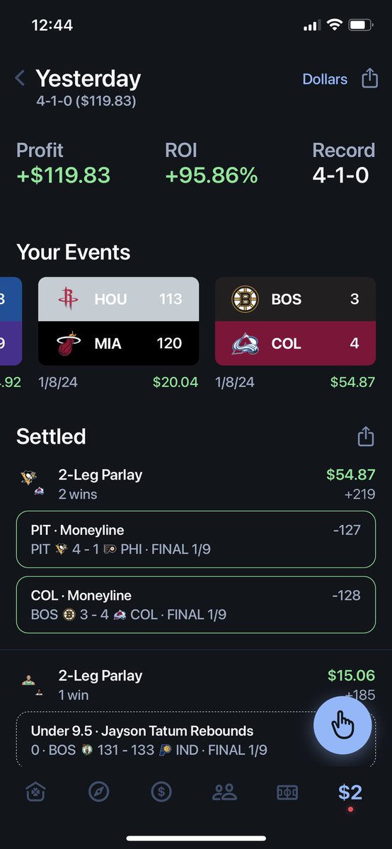 CDJ_Exotics's tweet photo. Thanks to @OddsJam picks and my personal positive EV 2 Leg parlays! 😎 https://t.co/5aucEUUVNg
