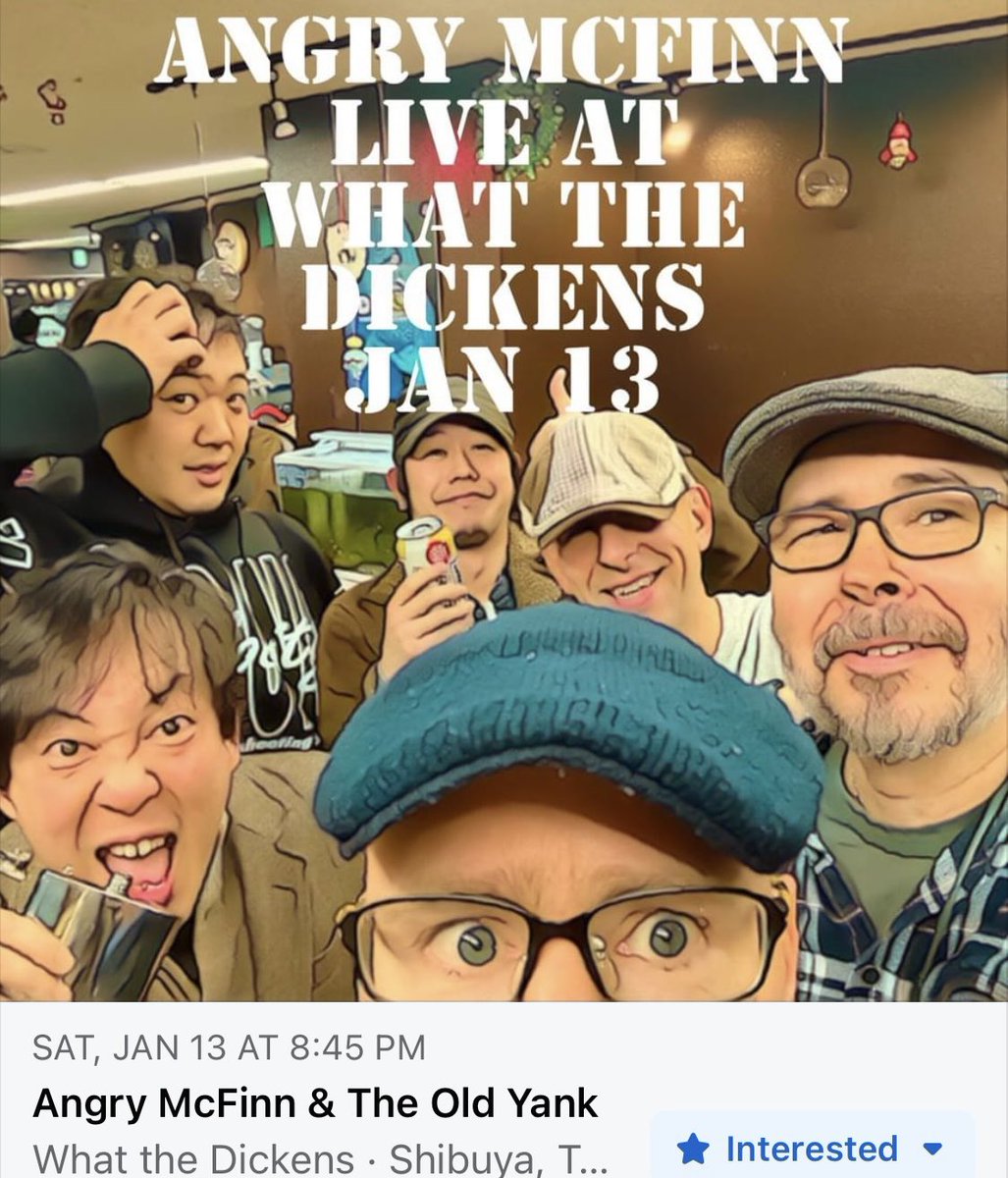 #Amfoy is playing live in #Ebisu at #WhattheDickens in #Tokyo on Saturday night 13 January after 8PM so join em ☠️ for new songs with new friends and new years in #Japan with your cheers!