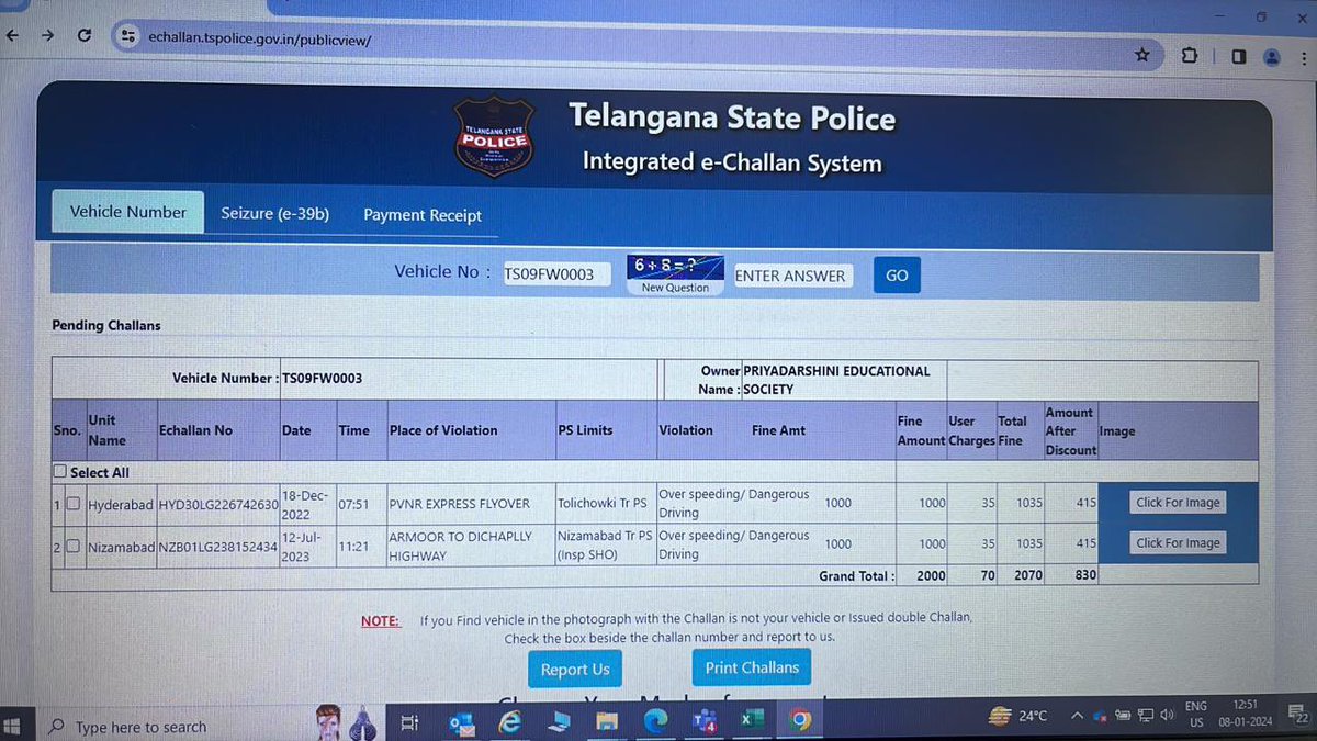 akhilkumar461's tweet photo. @HYDTP paid the challan and it is not reflecting in the system. https://t.co/1vhRxrGATA