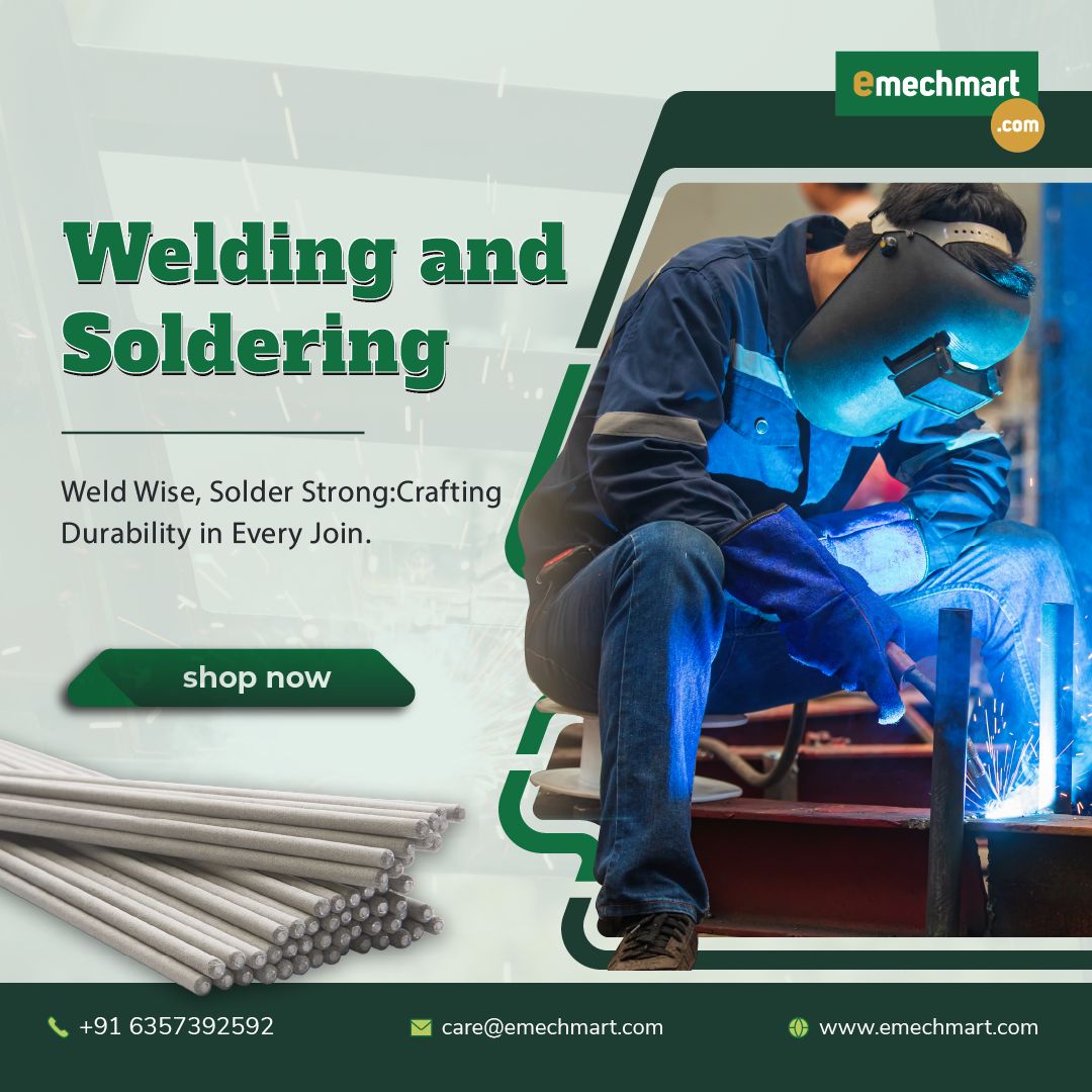Sparking creativity from the comfort of your own workspace! Explore top-notch welding and soldering products online at @Emechmartstores. Your one-stop shop for turning ideas into reality!

Shop Now: emechmart.com/welding-and-so…

#Weldingrods #SolderingSolutions #emechmart