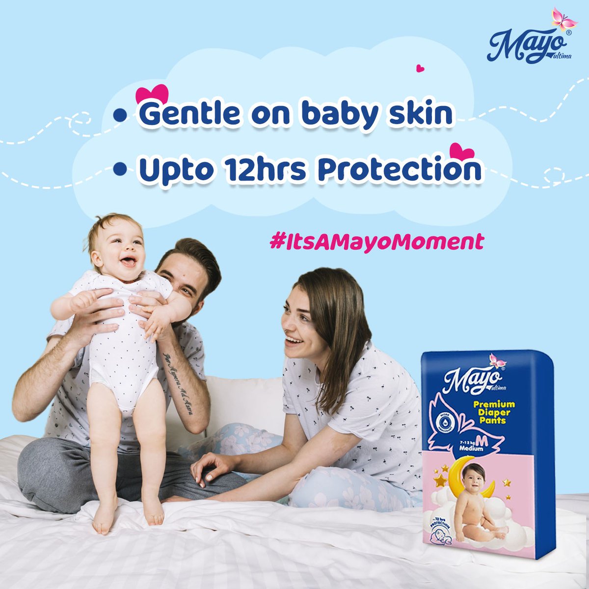 MayoUltima's tweet photo. Mayo makes your fam moments special with its utmost protection!❤🥰
Comforts your little one with its soft cottony base.🫧

#DiaperDiaries #BottomsUpBaby #Diapering101 #DiaperDetails #HappyHeinies #Baby #BabiesOfInstagram #parentinghacks #ParentingQuiz #parentingtips #cutebabies https://t.co/EPJ3VSsJLq