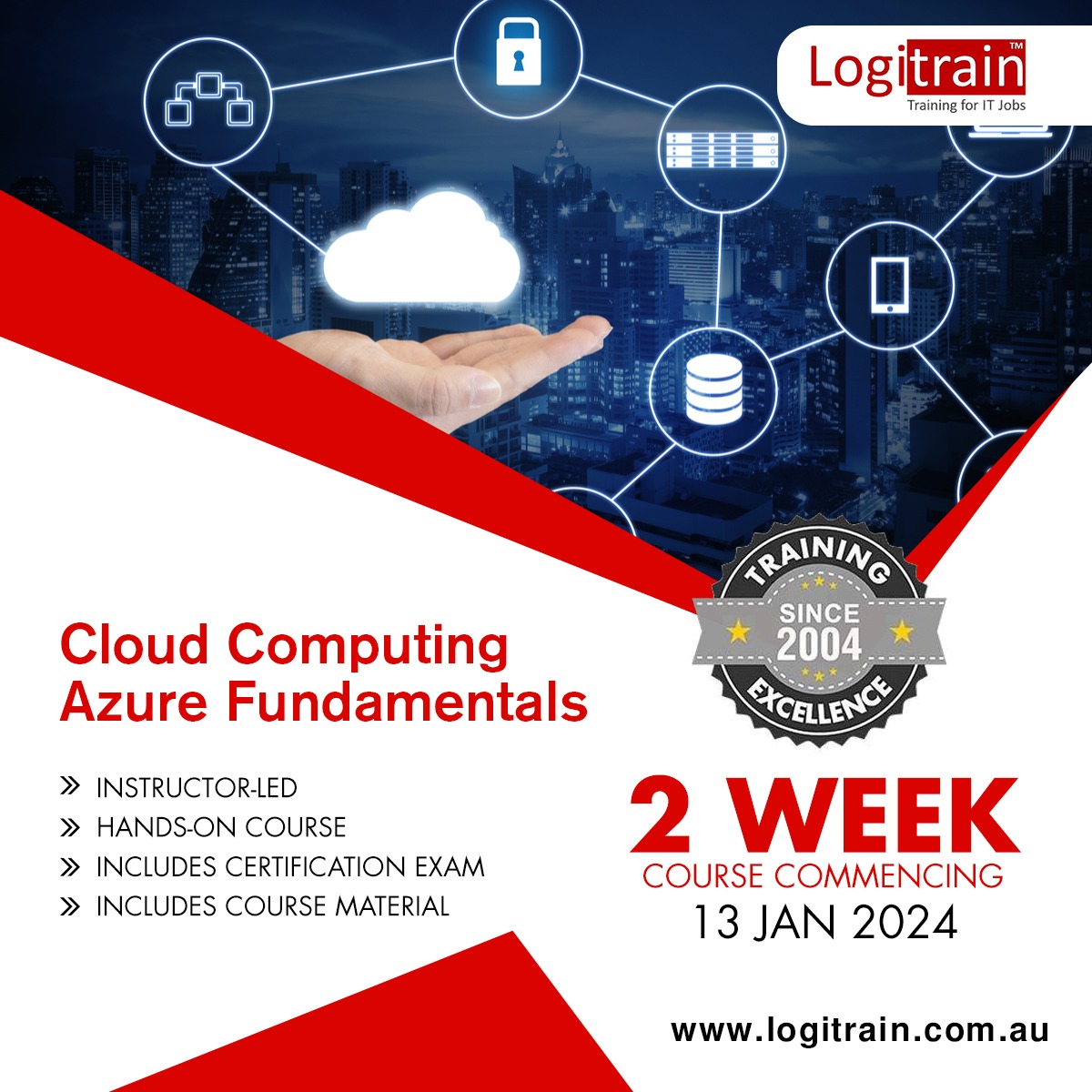 logitrain's tweet image. Cloud Computing: Azure Fundamentals
Starting from 13 Jan 2024 @ 09:30am to 5pm
Call/ WhatsApp: +61 1800 159 151
Email: info@logitrain.com.au
Visit us: logitrain.com.au
#azure #AzureFundamentals #MicrosoftCertified #technology #CloudComputing #techtraining