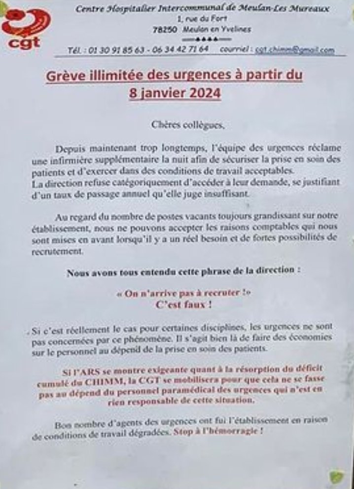 LNDM1's tweet photo. [#CHIMM #meulanenyvelines ]

Grève illimitée au CHIMM : STOP À L’HÉMORRAGIE

@MeulanU #meulan #ght #urgences #cgtchimm #greve #urgences #CHIMM  @lacgtcommunique 
https://t.co/CgWcMtt1Qg https://t.co/Ng4IMkDGcl