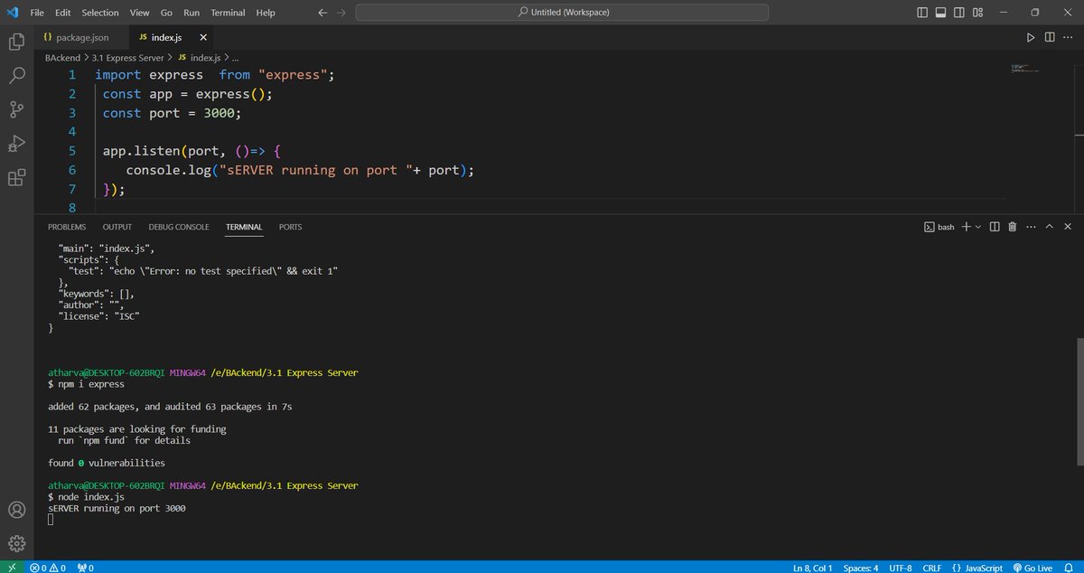 AWebwiz43143's tweet image. #100DaysOfCode #webdevelopment #challenge

Day 13 :

Express.js with Node.js
What is Express?
Creating Server with Express
HTTP Requests
Working with POSTMAN
Intro to Middleware

#codinglife #CodingJourney #coding #technology 
#javascript #typescript #mongodb 

@udemy @yu_angela