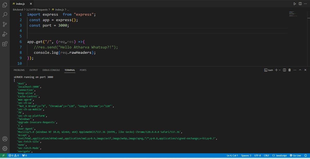 AWebwiz43143's tweet image. #100DaysOfCode #webdevelopment #challenge

Day 13 :

Express.js with Node.js
What is Express?
Creating Server with Express
HTTP Requests
Working with POSTMAN
Intro to Middleware

#codinglife #CodingJourney #coding #technology 
#javascript #typescript #mongodb 

@udemy @yu_angela