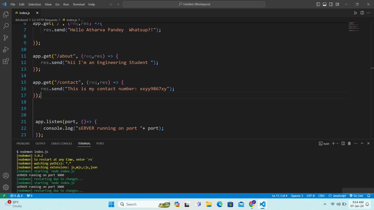 AWebwiz43143's tweet image. #100DaysOfCode #webdevelopment #challenge

Day 13 :

Express.js with Node.js
What is Express?
Creating Server with Express
HTTP Requests
Working with POSTMAN
Intro to Middleware

#codinglife #CodingJourney #coding #technology 
#javascript #typescript #mongodb 

@udemy @yu_angela