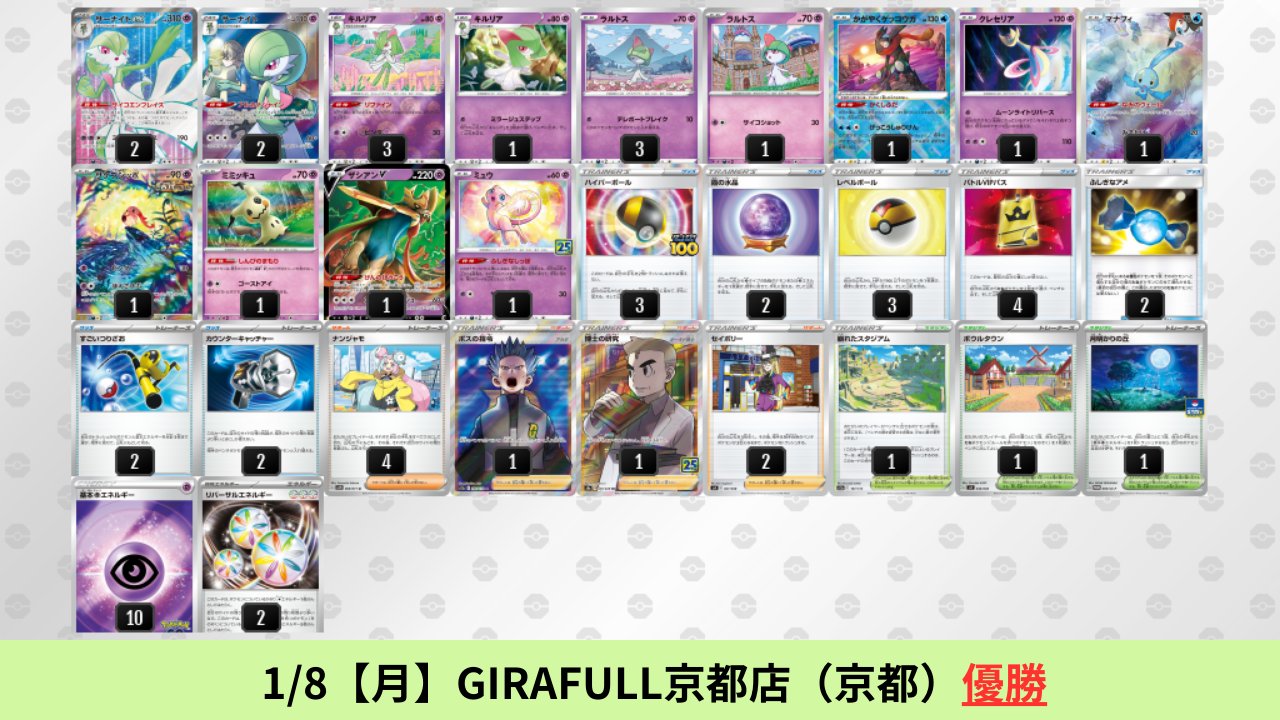 サーナイトデッキ 高レアリティ ポケカ サーナイトexデッキ 高レアリティ CL2025愛知TOP8