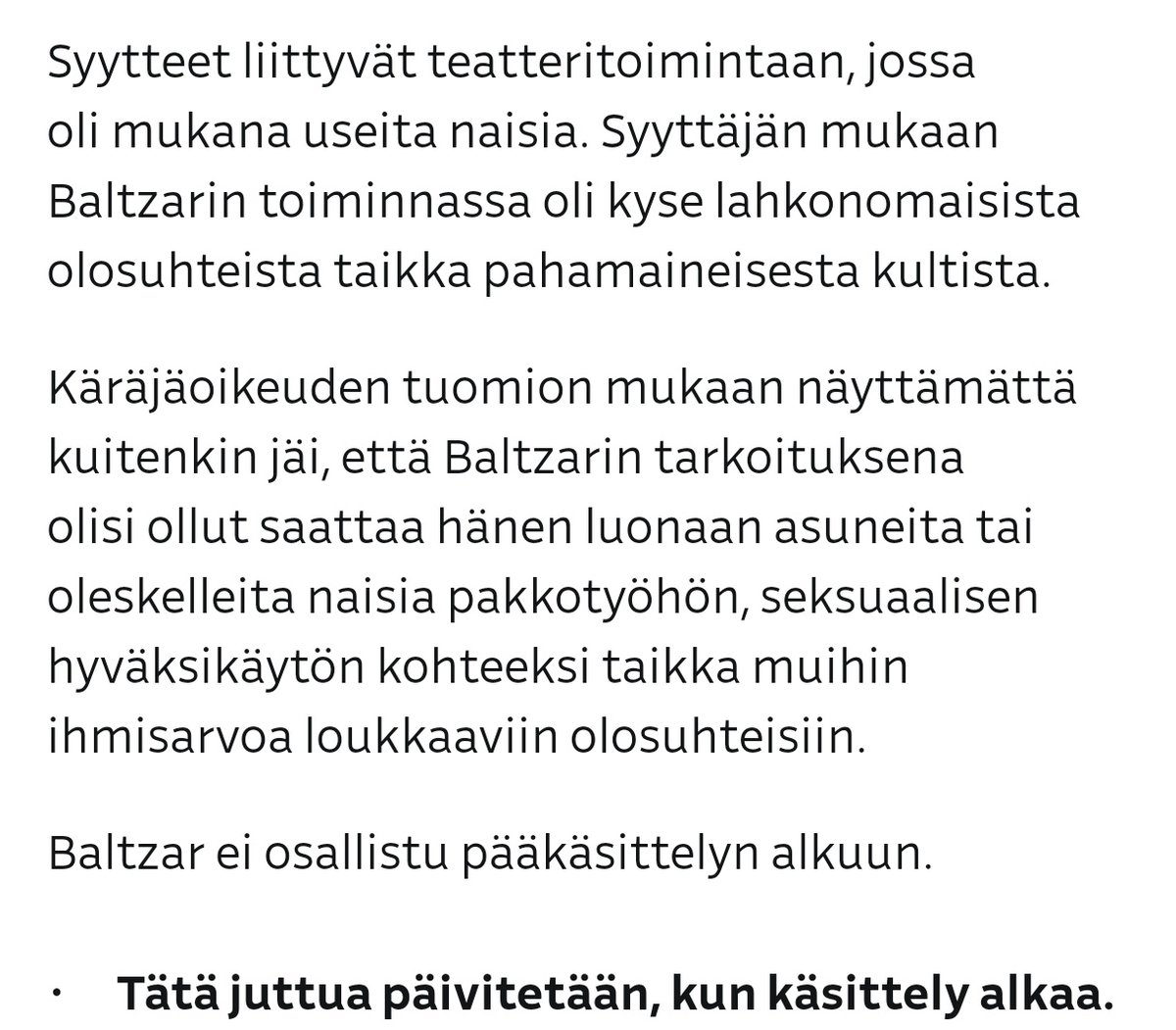 TiinaKeskimki's tweet photo. Ihan jännittävää, @yleuutiset tietää kertoa, että #Baltzar ei osallistu tänään alkavan hovioikeuden pääkäsittelyn alkuun ilmeisesti edes kuvattavaksi. Noh, ei se mitään, #ReformiStudio käy sitten kuvaamassa tyhjää vastaajan paikkaa...
#ihmiskauppa
#seksuaalirikokset
#demarit https://t.co/1JuHiTKr44
