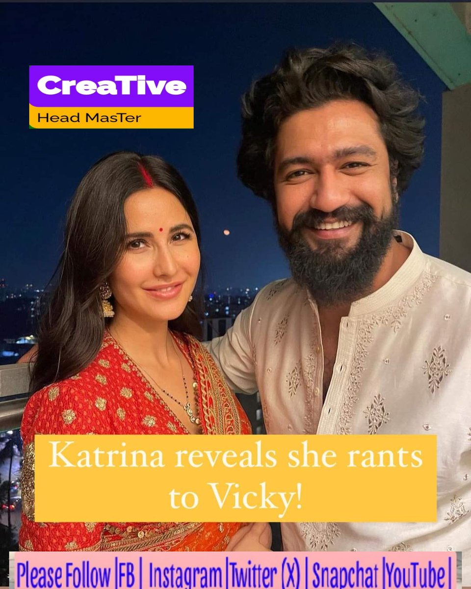 head_master_cre's tweet photo. During a recent interview, @katrinakaif revealed that her calm composure only happens after she has a long venting session with hubby @vickykaushal09 🥰 

#vickykaushal #katrinakaif #creativeheadmaster  #interviews https://t.co/2gvqnSkDXc