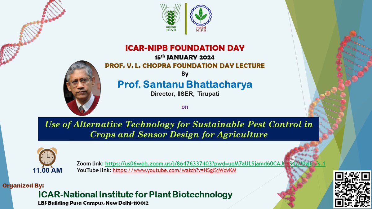 We cordially invite you to join the NIPB Foundation Day function through either of the following links:
Date &amp; Time: 15th January 2024, 11.00 AM
Webcast link:youtube.com/live/NSglSjWdv…
Zoom link: us06web.zoom.us/j/86476337403?…
Meeting ID: 864 7633 7403
Passcode: 613790