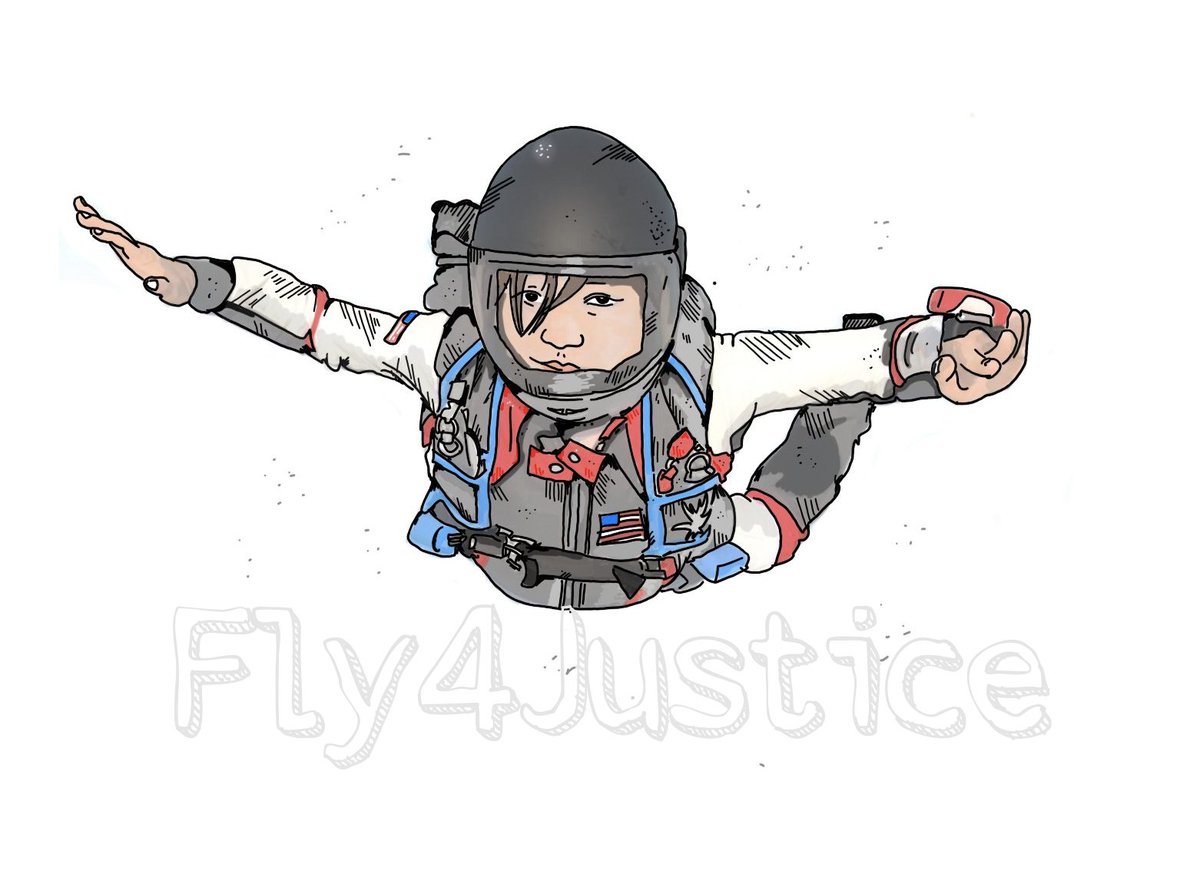 merj's tweet photo. The sketch of me #skydiving is a gift from Mehmet Alp @MhrAydin for my upcoming #Fly4Justice in #Berlin and #Poland in July. Thank you Mehmet🙏🏻❤️ https://t.co/oSq4vZu0lZ