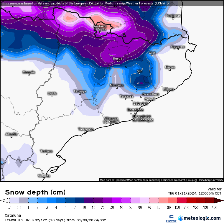 mauri_francesc's tweet photo. Acabat de sortir del forn model europeu. Compte, doncs falten mapes fins de @meteocat. 
-Dimecres migdia-tarda dijous
-Rega molt poc Ponent, Ebre i Camp de Tarrag.
-Mapa esq. pluja. Mapa dret gruix de neu fins a Cat Central. Neu la nit de dimecres a dijous
@eltemps @aigua_cat https://t.co/tX2XHEDGfW