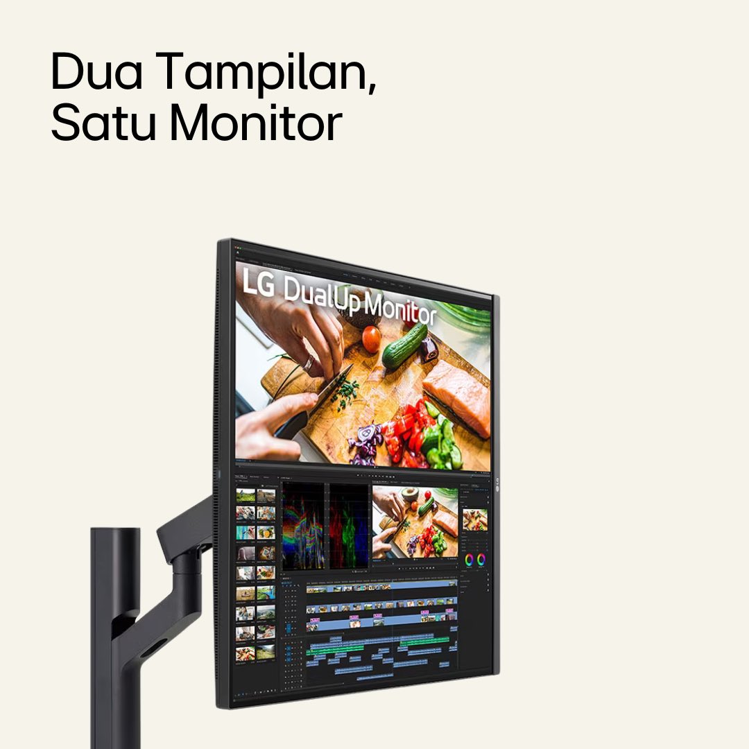 lgeindonesia's tweet photo. #LGDualUpMonitor #28MQ780 membuat multitasking jadi seru dengan dua tampilan sekaligus. Resolusi tajam dan desain ergonomis membuat pengalaman kerja semakin menyenangkan.
Klik: https://t.co/tNucwiEltG
#LifesGood #LG #LGIndonesia #LGDualUpMonitor #28MQ780 https://t.co/cmpRpXEz4p