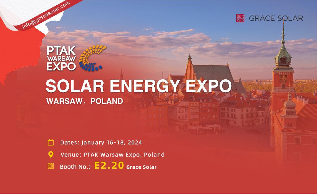 gracesolar01's tweet image. GraceSolar will take another step in 2024 and start a new #photovoltaic year!
#GraceSolar’s first stop - from January 16th to 18th, we will participate in the #SolarEnergyExpo in #Warsaw, #Poland.
Poland Booth No.: E2.20
GraceSolar can look forward to seeing you soon!