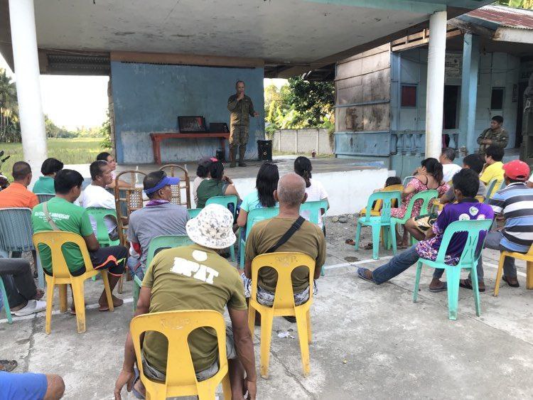 SixCmo's tweet photo. 63RD CMO COMPANY CONDUCTS INFORMATION AWARENESS IN BRGY. KANIPAAN, PALIMBANG, SULTAN KUDARAT https://t.co/08ELDkJTP0