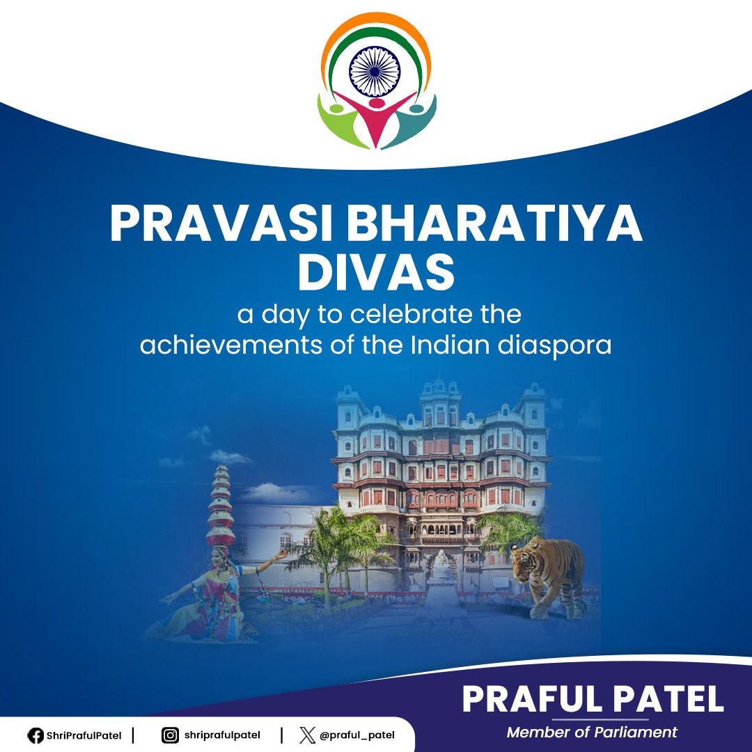 A day to celebrate the global Indian spirit! From entrepreneurs to scientists, artists to doctors, your contributions light up the world. We salute your excellence & unwavering bond with Bharat Mata.

#PravasiBharatiyaDiwas