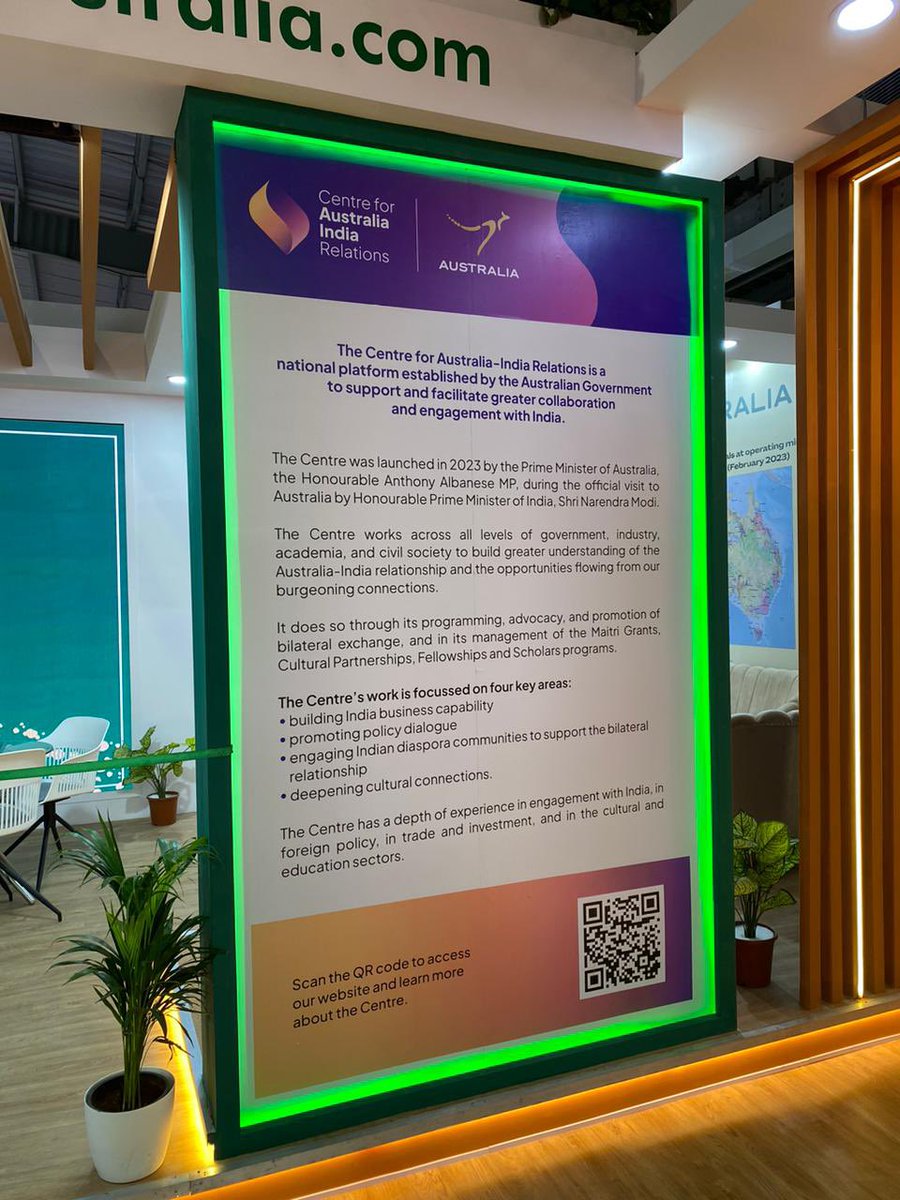Vibrant! Take a sneak peek of our beautiful pavilion at <a href="/VibrantGujarat/">Vibrant Gujarat</a>! #VibrantGujarat2024 #VGGS2024 <a href="/PMOIndia/">PMO India</a> <a href="/narendramodi/">Narendra Modi</a> <a href="/PiyushGoyal/">Piyush Goyal</a> <a href="/CMOGuj/">CMO Gujarat</a> <a href="/MEAIndia/">Randhir Jaiswal</a> <a href="/GovernorofGuj/">Governor of Gujarat</a> @EODB_India <a href="/AusIndiaCentre/">Centre for Australia-India Relations</a> <a href="/GIFTCity_/">GIFT City</a> <a href="/IndoAustChamber/">Indo-Australian Chamber of Commerce</a> <a href="/investindia/">Invest India</a> <a href="/iNDExtBureau/">iNDEXTb</a> <a href="/DoC_GoI/">Dept of Commerce, GoI</a> <a href="/DPIITGoI/">DPIIT India</a>