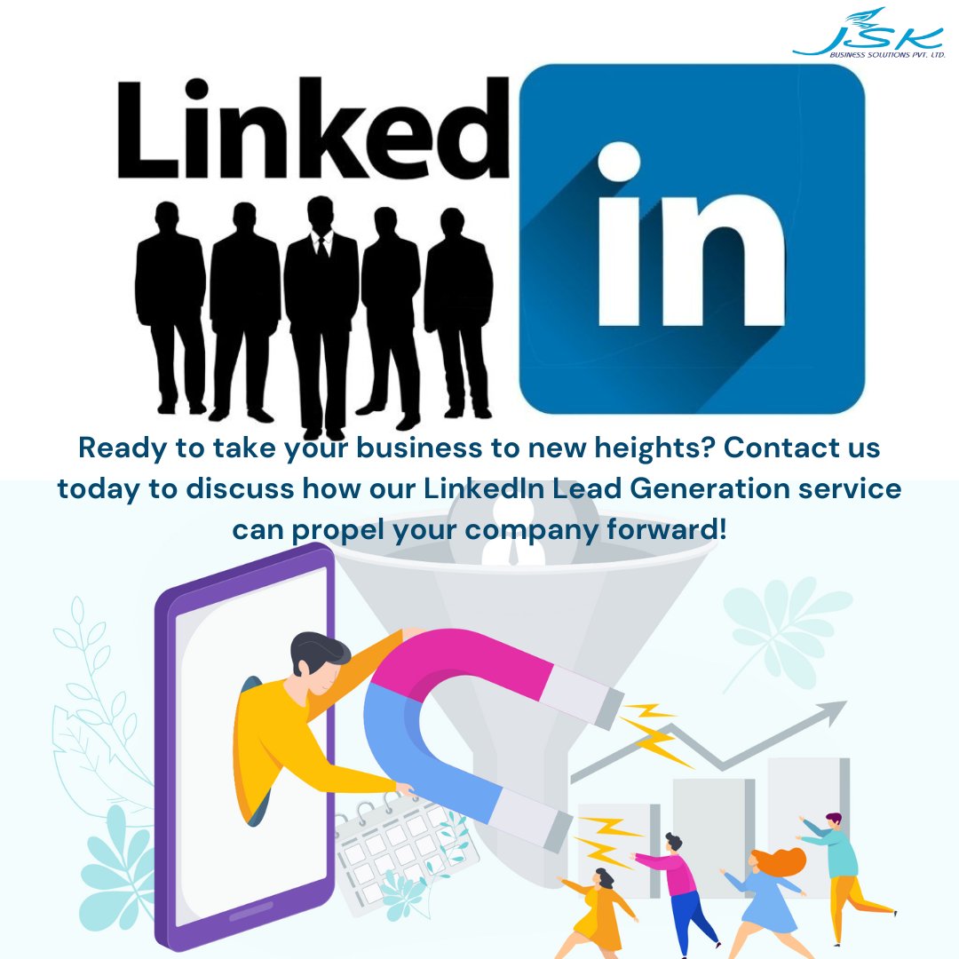 🚀 Supercharge Your Business Growth with Our Expert LinkedIn Lead Generation Service! 🌐✨
JSK Business Solutions is your go-to partner for cutting-edge LinkedIn Lead Generation services that drive tangible results.
#B2BLeads #DigitalMarketing #LeadGeneration #LinkedInMarketing