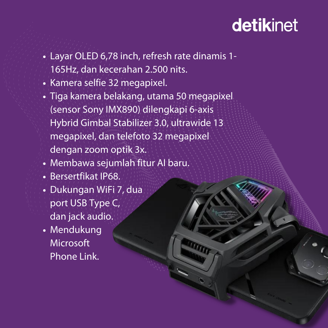 detikinet's tweet photo. Asus ROG Phone 8 resmi diumumkan di perhelatan CES 2024! Sejumlah pembaruan dan peningkatan dibawa oleh HP gaming ini. Penasaran?
#Asus #AsusROG #AsusROGPhone #ROGPhone8 #Gadget #Smartphone https://t.co/HXOzvYmNcV