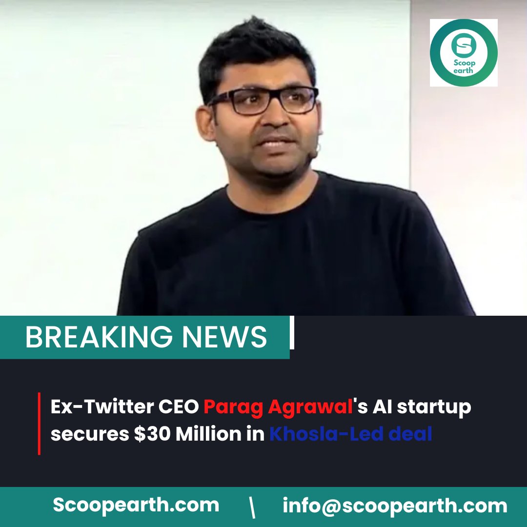 Scoopearth1's tweet photo. Ex-Twitter CEO Parag Agrawal's AI startup secures $30 Million in Khosla-Led deal
#scoopearth, #twitter, #paragagrawals, #ai, #startup, #khosla
Source of Information: https://t.co/KQhe4FUEnC https://t.co/mMe9ih0oik