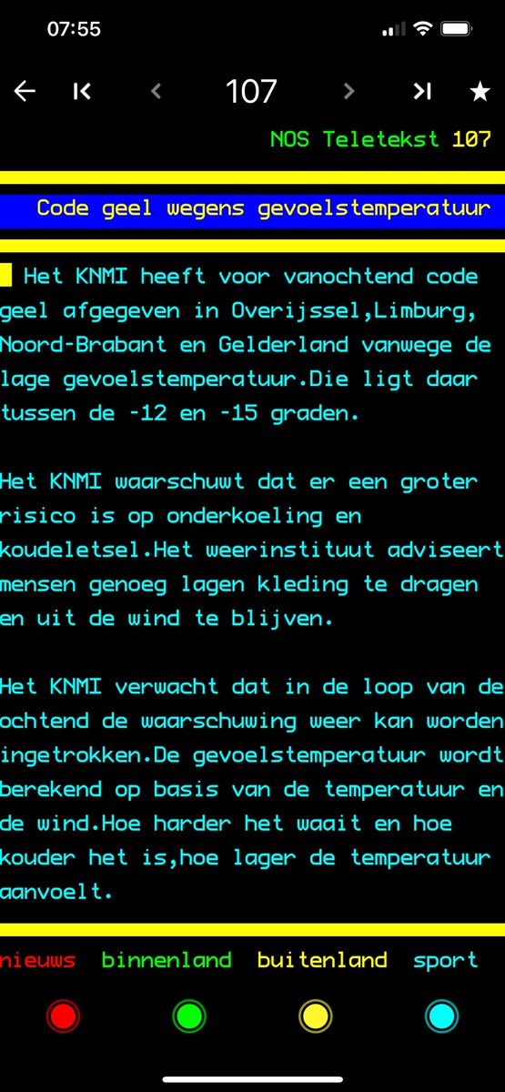 Goedemorgen, dat is leuk wakker worden hahaha. Code geel voor de gevoelstemperatuur hahaha. Ze zijn TOTAAL gestoord 😂