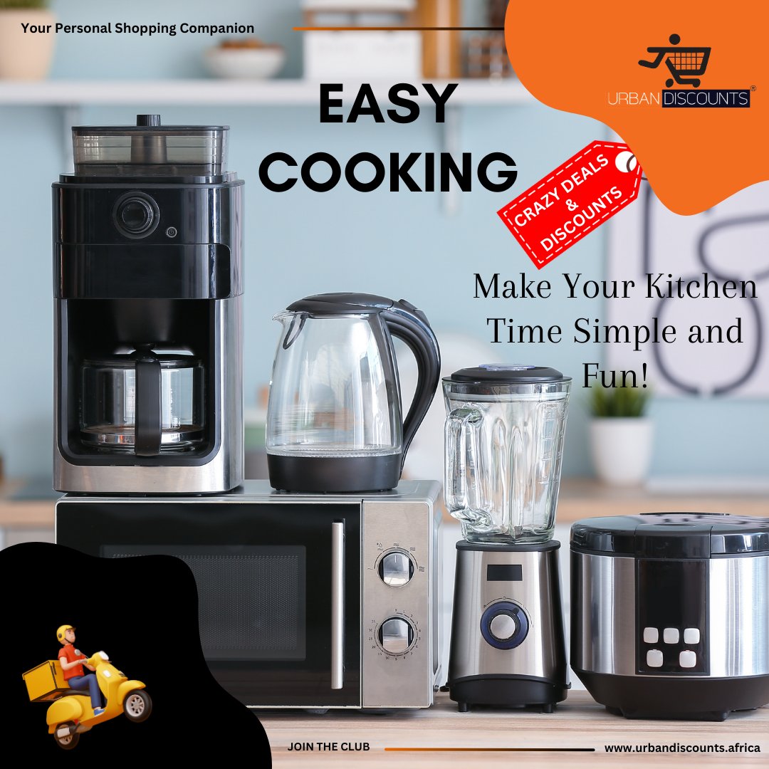 Easy Cooking: Explore Our Kitchen Appliances. From Mixers to Toasters, Make Your Kitchen Time Simple and Fun! 🍳🔧✨ 

#Rwanda 
#Kigaliupdates
#KitchenEssentials 
#SimpleCooking
#Urbandiscount 
#Urbandiscountkigali 
#Shopping 
#Discounts