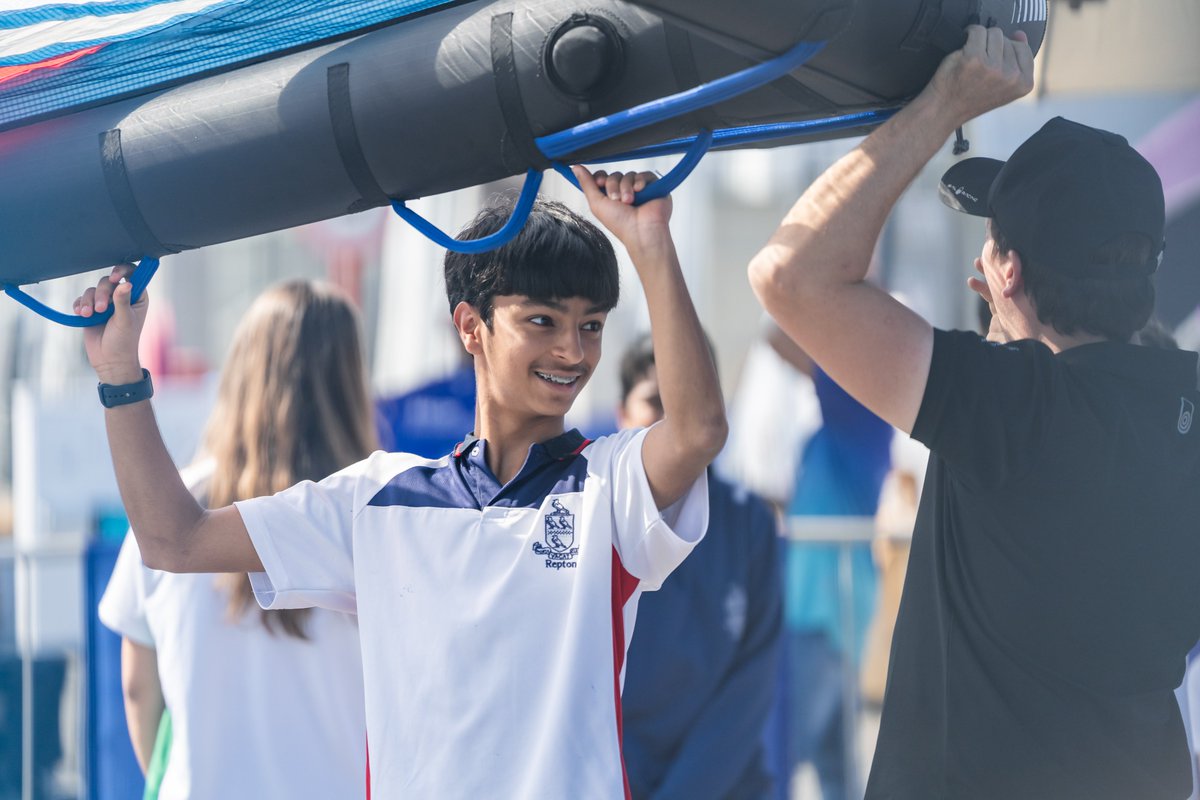 Mubadala's tweet photo. As a proud partner of #SailGP Inspire, Mubadala and @SailGP begin the largest ever Inspire Program across a week of activity in the heart of #AbuDhabi – providing sailing opportunities and STEM learning to children of all ages.
#SailGPxMubadala #MakingWavesTogether #AbuDhabiSGP https://t.co/ENbcVx1QsQ