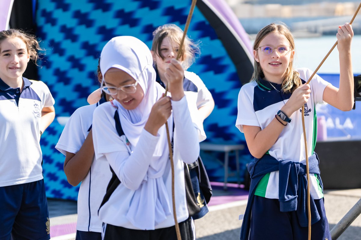 Mubadala's tweet photo. As a proud partner of #SailGP Inspire, Mubadala and @SailGP begin the largest ever Inspire Program across a week of activity in the heart of #AbuDhabi – providing sailing opportunities and STEM learning to children of all ages.
#SailGPxMubadala #MakingWavesTogether #AbuDhabiSGP https://t.co/ENbcVx1QsQ